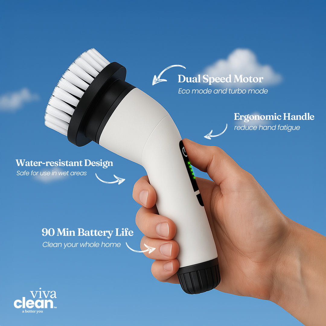 VivaClean SpinPro™ – Rechargeable Electric Spin Scrubber for Effortless Cleaning