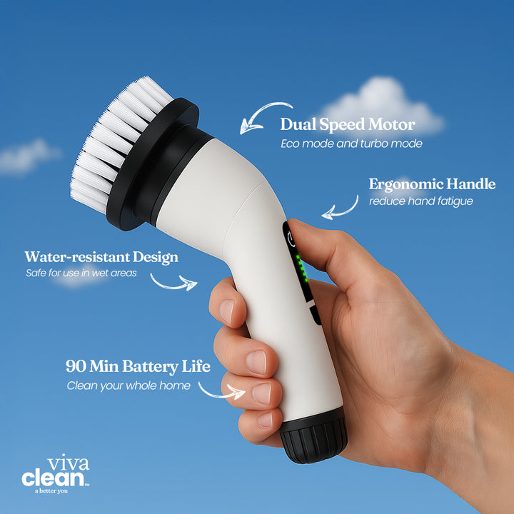 VivaClean SpinPro™ – Rechargeable Electric Spin Scrubber for Effortless Cleaning